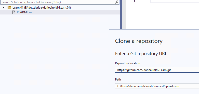 Clone under user profile